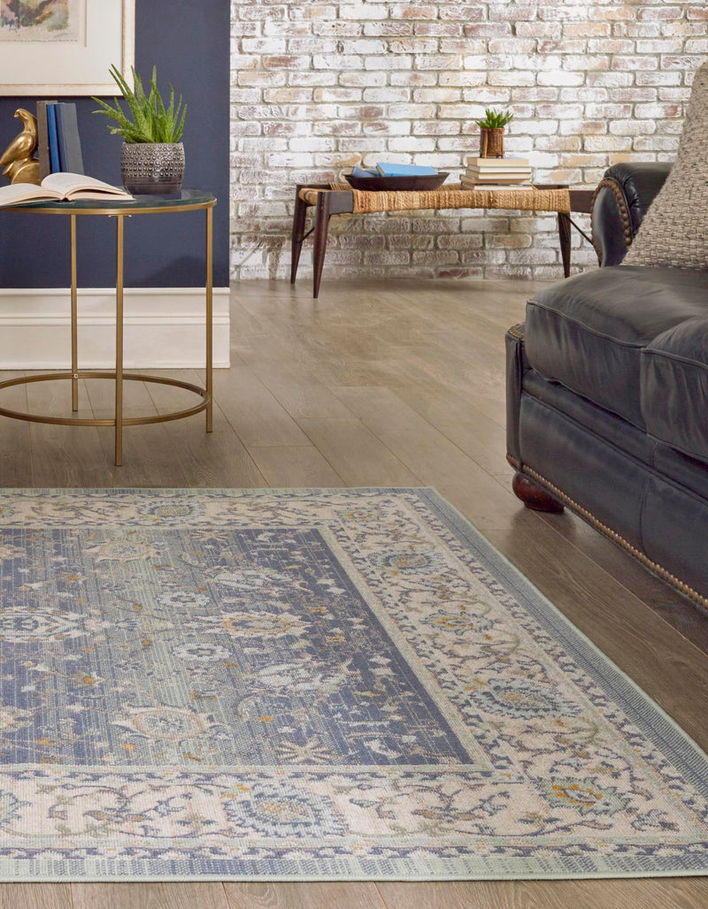 Savannah Series Collection Area Rug -  Beaufort Rectangle French Blue  lifestyle 8