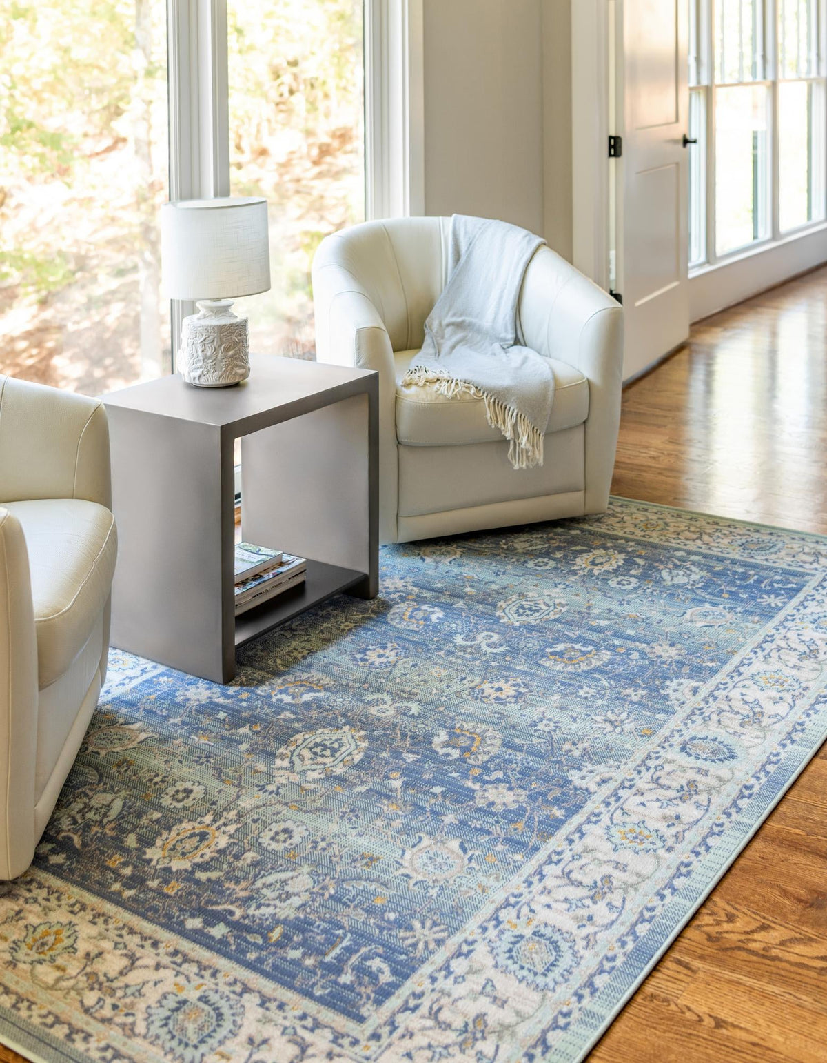 Savannah Series Collection Area Rug -  Beaufort Rectangle French Blue  lifestyle 10