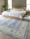 Savannah Series Collection Area Rug -  Beaufort Rectangle French Blue  lifestyle 11