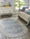 Savannah Series Collection Area Rug -  Beaufort Oval French Blue  lifestyle 53