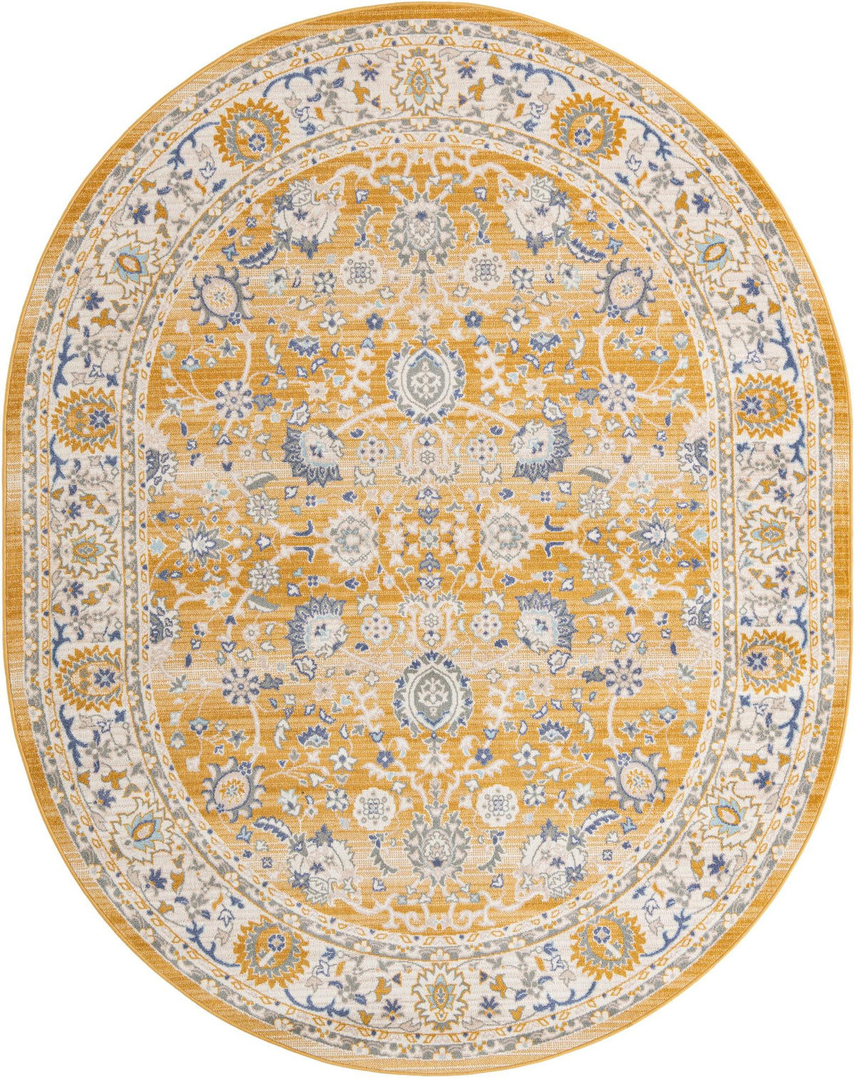 Savannah Series Collection Area Rug -  Beaufort Oval Tuscan Yellow  lifestyle 92