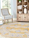 Savannah Series Collection Area Rug -  Beaufort Octagon Tuscan Yellow  lifestyle 70