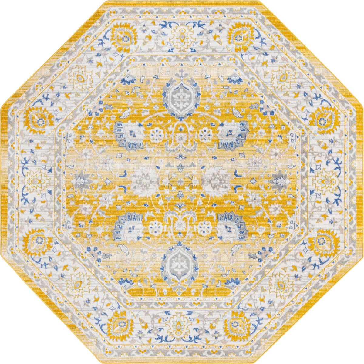 Savannah Series Collection Area Rug -  Beaufort Octagon Tuscan Yellow  lifestyle 91