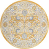 Savannah Series Collection Area Rug -  Beaufort Round Tuscan Yellow  lifestyle 43