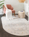 Savannah Series Collection Area Rug -  Beaufort Oval Cloud Gray  lifestyle 58