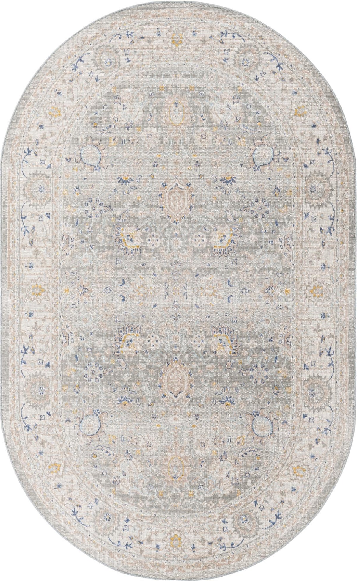 Savannah Series Collection Area Rug -  Beaufort Oval Cloud Gray  lifestyle 49