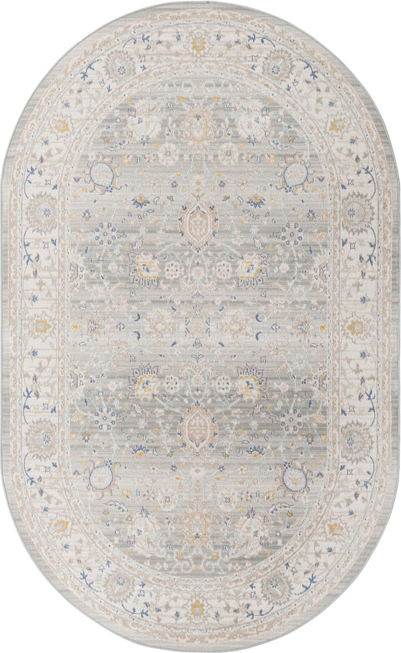 Savannah Series Collection Area Rug -  Beaufort Oval Cloud Gray  lifestyle 49