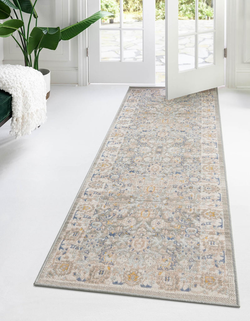 Savannah Series Collection Area Rug -  Beaufort Runner Cloud Gray  lifestyle 59