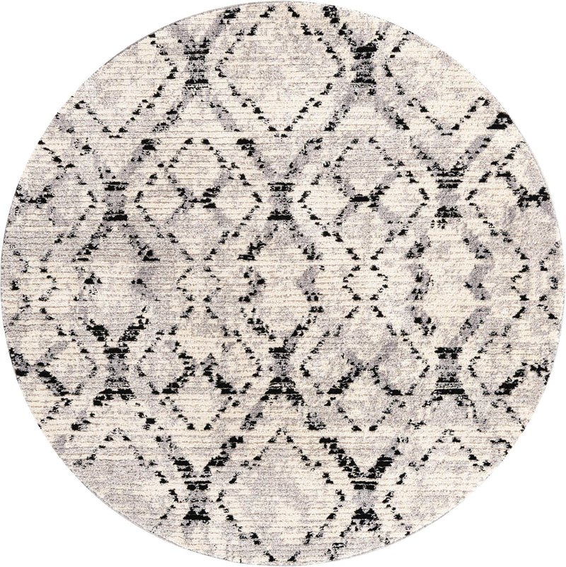 Santa Fe Trails Collection Area Rug - Canyon Round Ivory  lifestyle 48
