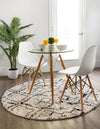 Santa Fe Trails Collection Area Rug - Canyon Round Ivory  lifestyle 68