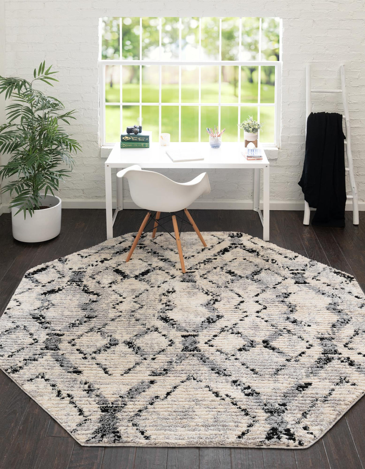 Santa Fe Trails Collection Area Rug - Canyon Octagon Ivory  lifestyle 74