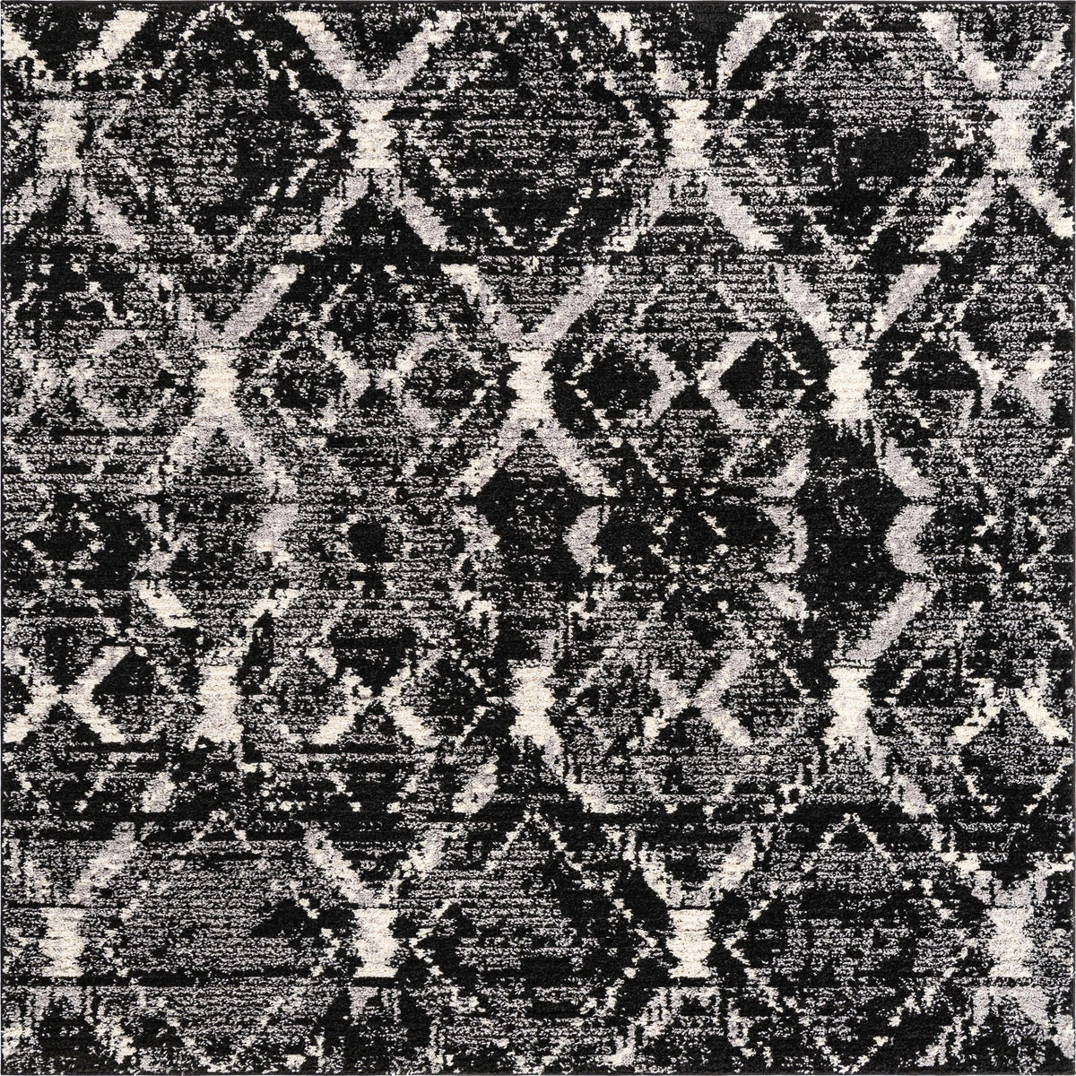 Santa Fe Trails Collection Area Rug - Canyon Square Black  lifestyle 62
