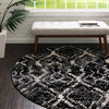 Santa Fe Trails Collection Area Rug - Canyon Round Black  lifestyle 64