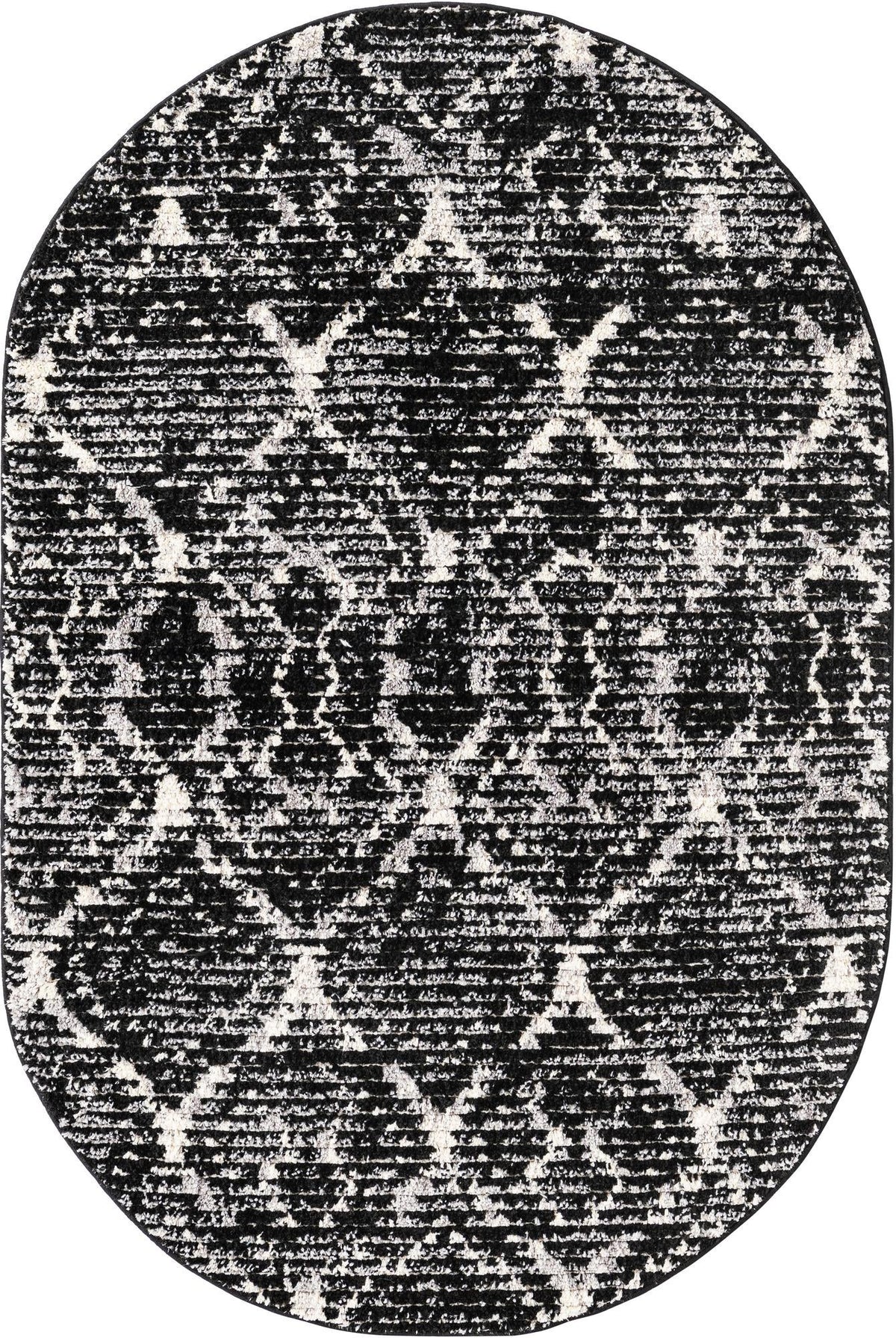 Santa Fe Trails Collection Area Rug - Canyon Oval Black  lifestyle 43