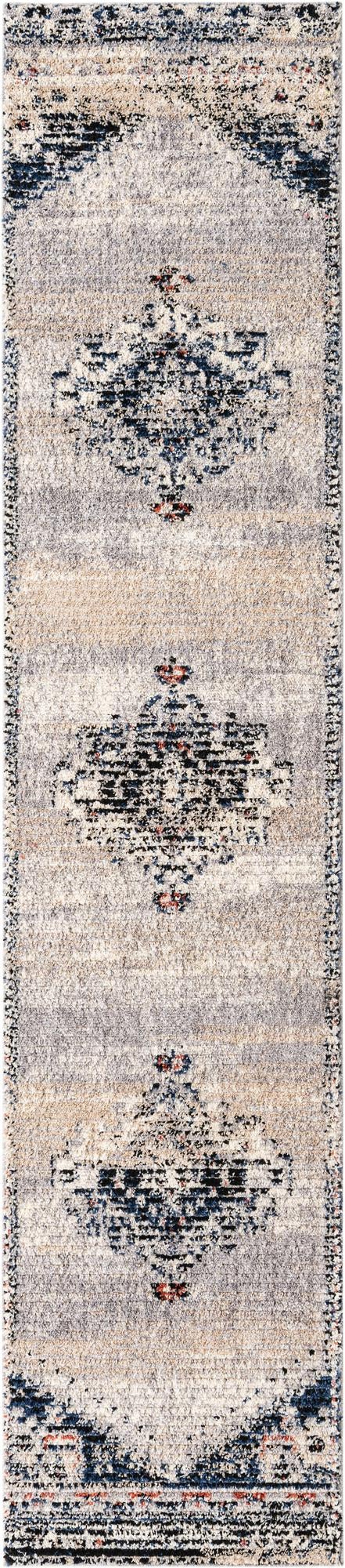 Santa Fe Trails Collection Area Rug -  Mesa Runner Gray  lifestyle 29