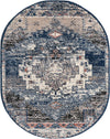 Santa Fe Trails Collection Area Rug -  Mesa Oval Blue  lifestyle 43