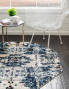 Santa Fe Trails Collection Area Rug -  Adobe Octagon Blue  lifestyle 34