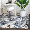 Santa Fe Trails Collection Area Rug -  Adobe Square Blue  lifestyle 35