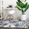 Santa Fe Trails Collection Area Rug -  Adobe Square Blue  lifestyle 44