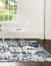 Santa Fe Trails Collection Area Rug -  Adobe Rectangle Blue  lifestyle 2