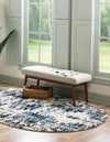 Santa Fe Trails Collection Area Rug -  Adobe Oval Blue  lifestyle 42