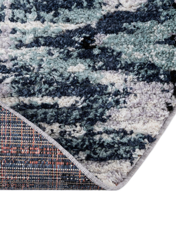 Santa Fe Trails Collection Area Rug -  Adobe Oval Blue  lifestyle 79