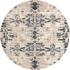Santa Fe Trails Collection Area Rug -  Adobe Round Ivory  lifestyle 21