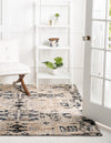 Santa Fe Trails Collection Area Rug -  Adobe Square Ivory  lifestyle 29