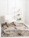Santa Fe Trails Collection Area Rug -  Adobe Square Ivory  lifestyle 38
