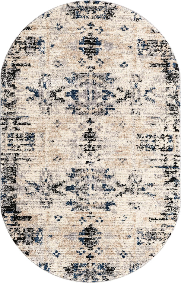 Santa Fe Trails Collection Area Rug -  Adobe Oval Ivory  lifestyle 22