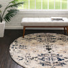 Santa Fe Trails Collection Area Rug -  Adobe Round Ivory  lifestyle 39