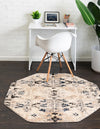 Santa Fe Trails Collection Area Rug -  Adobe Octagon Ivory  lifestyle 51