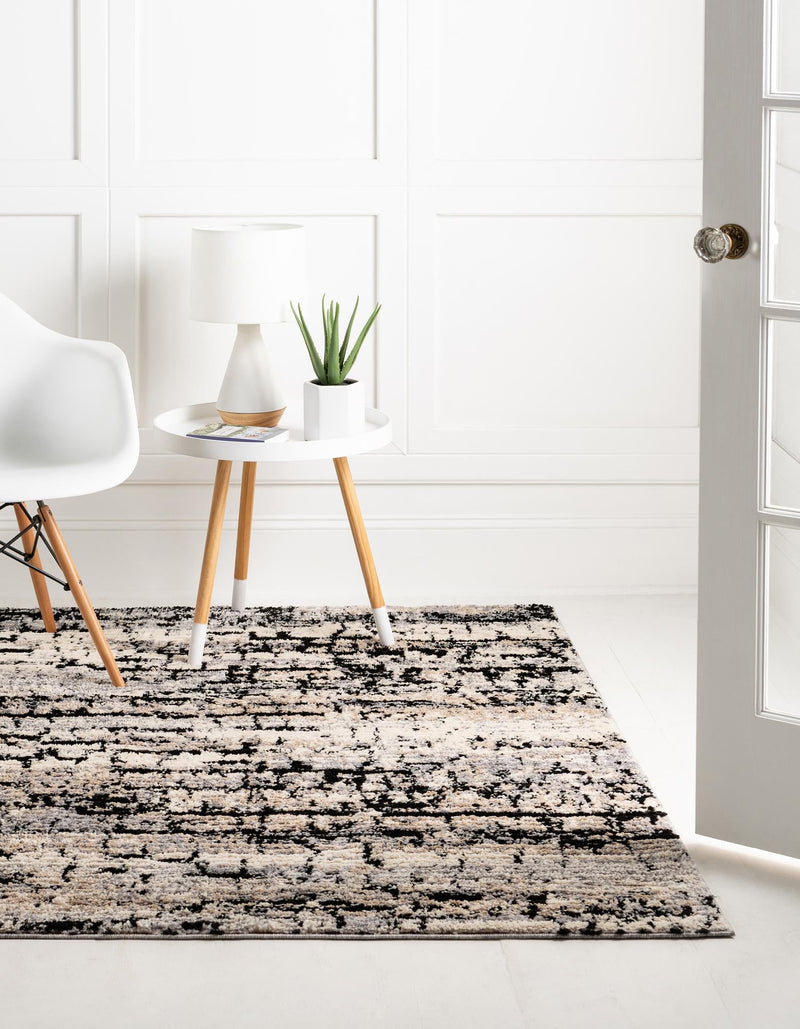 Santa Fe Trails Collection Area Rug -  Chaparral Square Gray  lifestyle 44