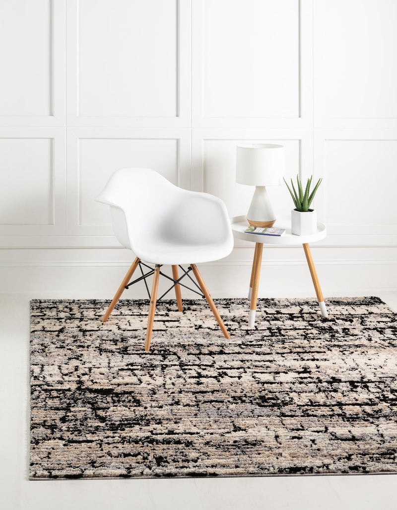 Santa Fe Trails Collection Area Rug -  Chaparral Square Gray  lifestyle 54