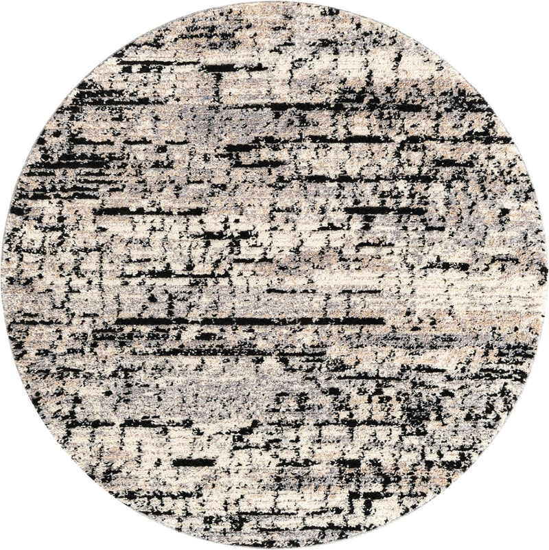 Santa Fe Trails Collection Area Rug -  Chaparral Round Gray  lifestyle 68