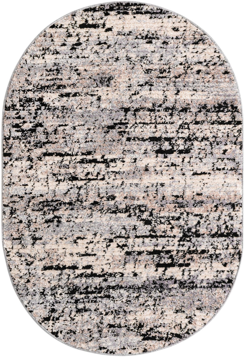 Santa Fe Trails Collection Area Rug -  Chaparral Oval Gray  lifestyle 31