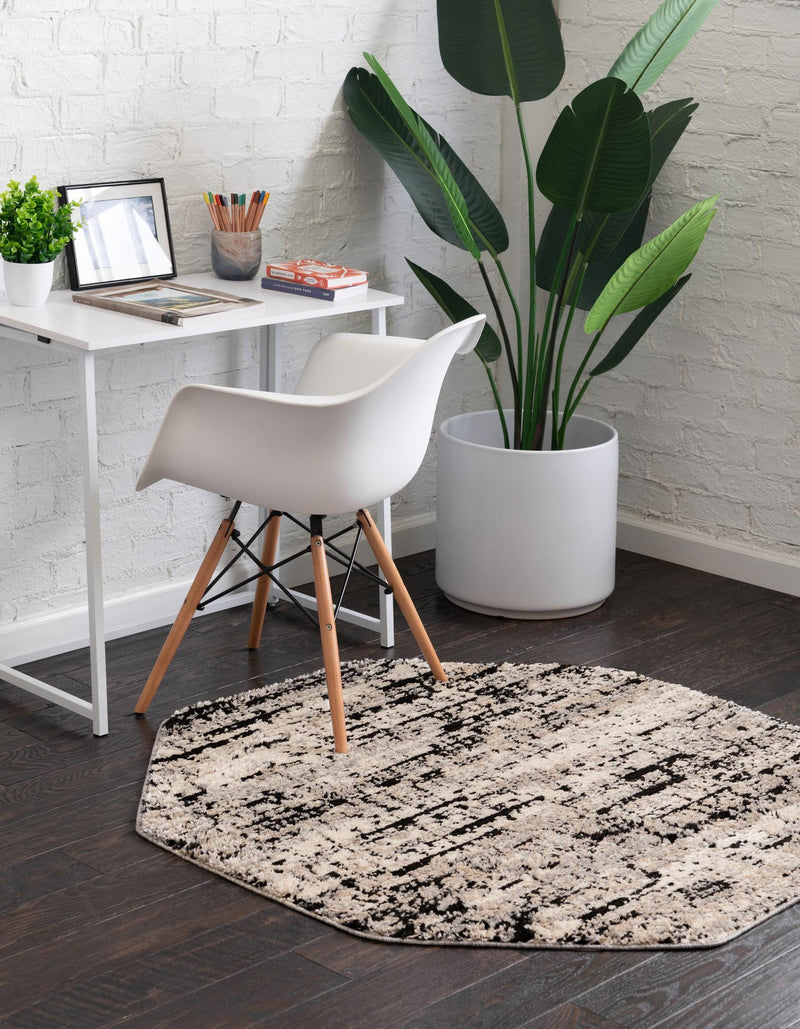 Santa Fe Trails Collection Area Rug -  Chaparral Octagon Gray  lifestyle 45