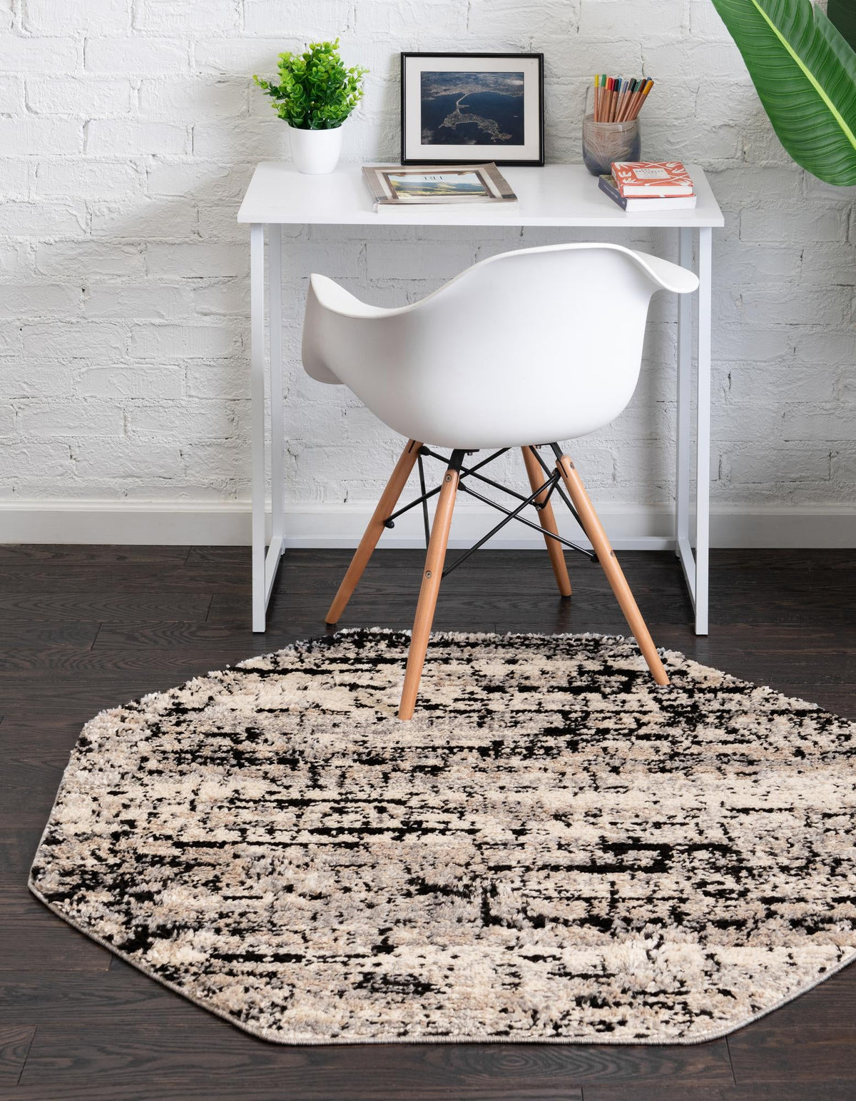 Santa Fe Trails Collection Area Rug -  Chaparral Octagon Gray  lifestyle 63