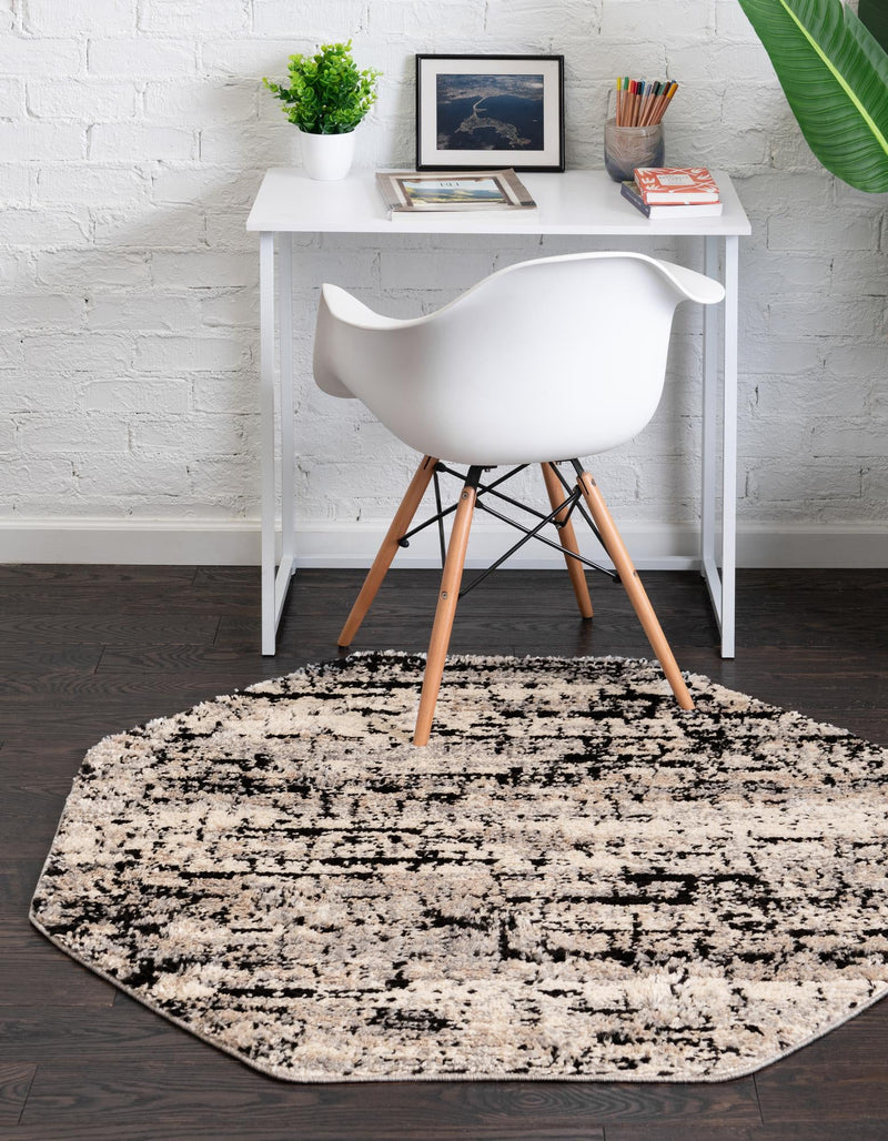 Santa Fe Trails Collection Area Rug -  Chaparral Octagon Gray  lifestyle 63