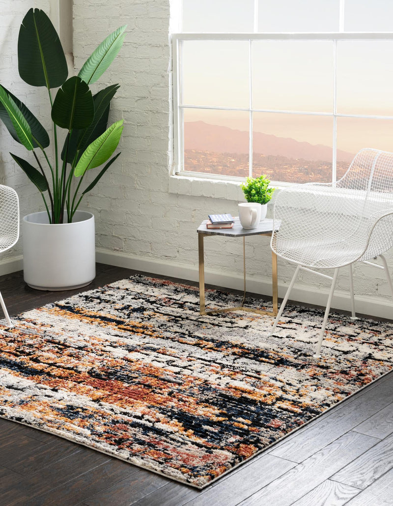 Santa Fe Trails Collection Area Rug -  Chaparral Square Multi  lifestyle 53