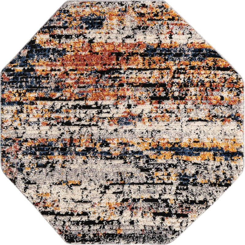 Santa Fe Trails Collection Area Rug -  Chaparral Octagon Multi  lifestyle 34