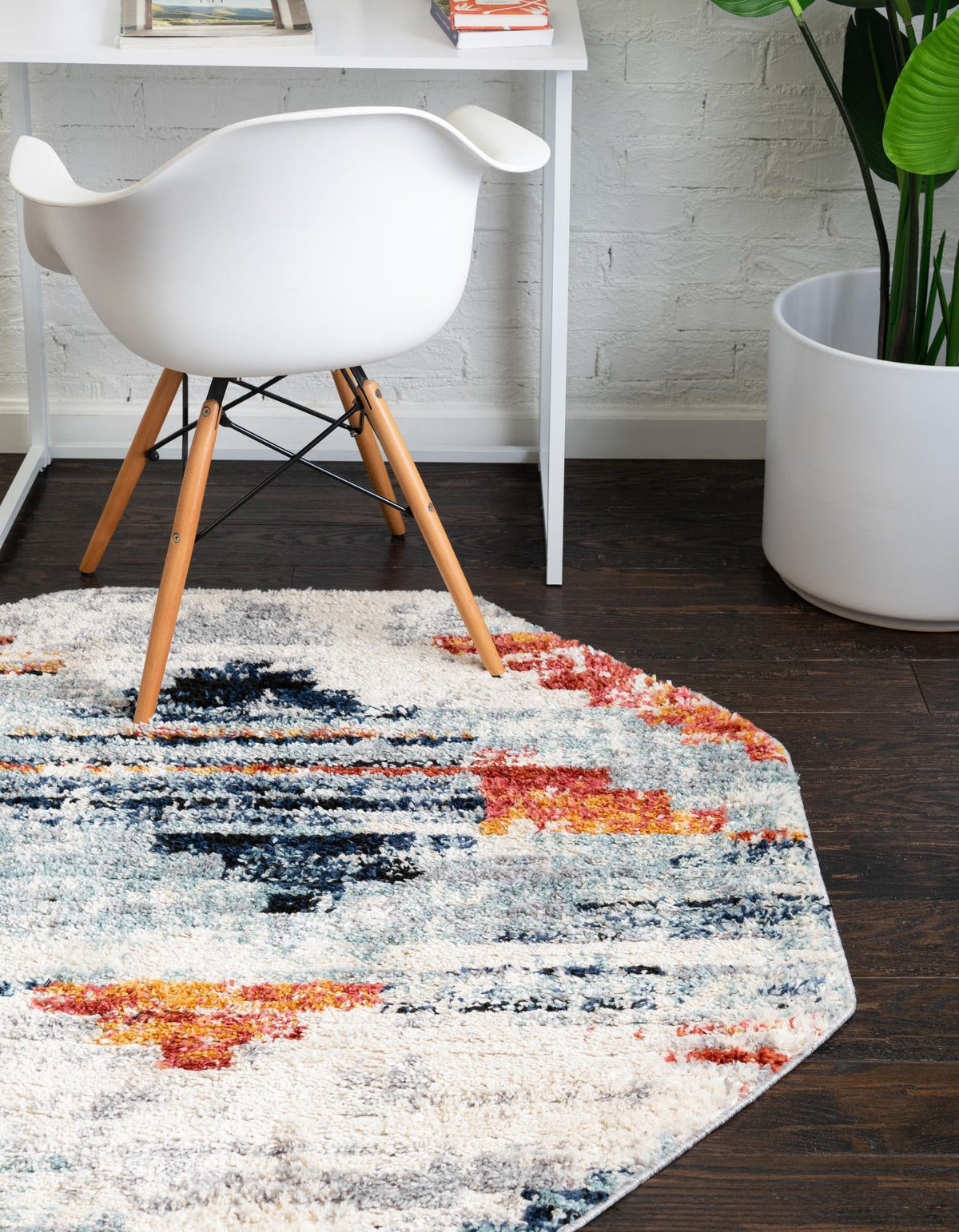 Santa Fe Trails Collection Area Rug -  Arroyo Octagon Multi  lifestyle 58