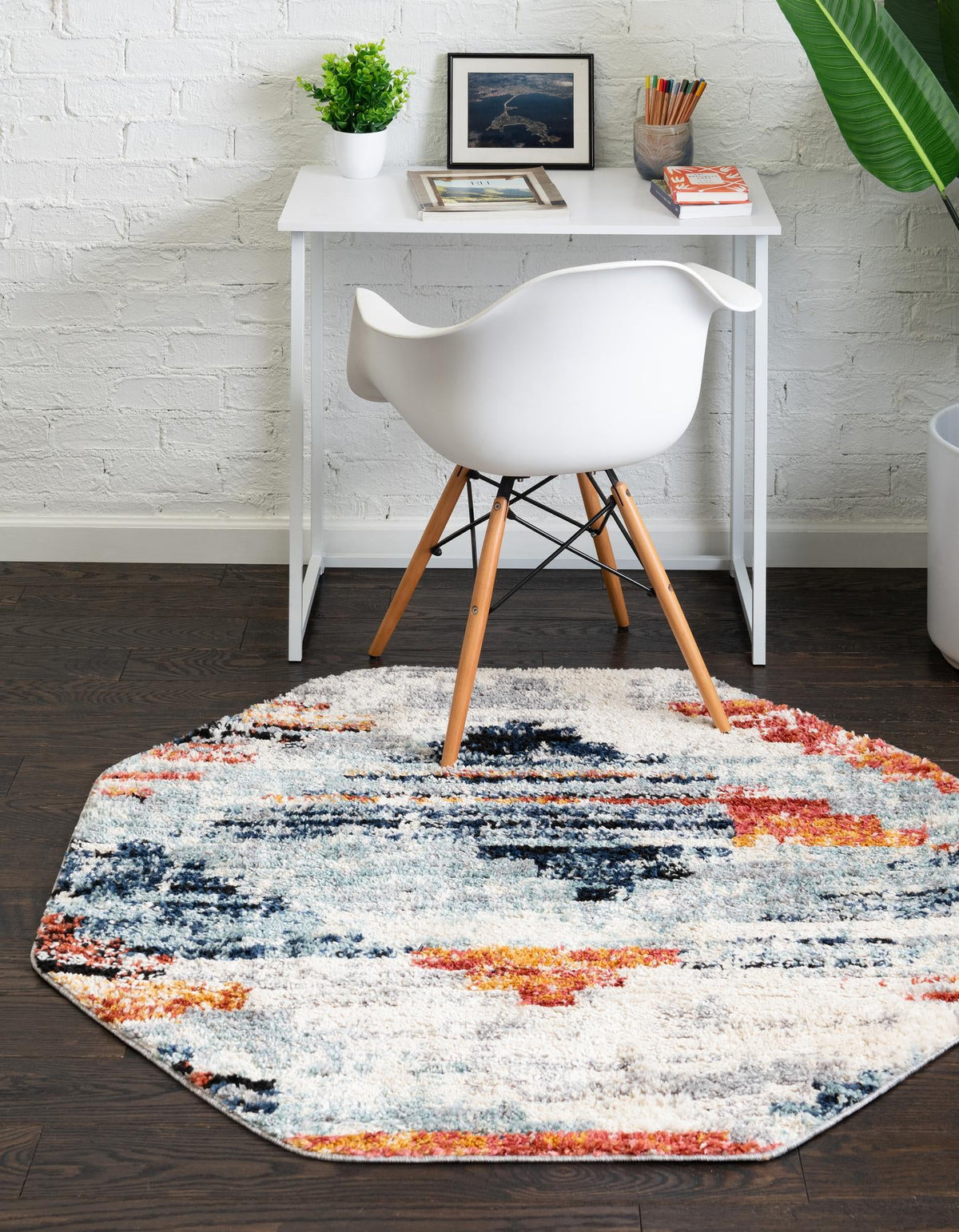 Santa Fe Trails Collection Area Rug -  Arroyo Octagon Multi  lifestyle 68
