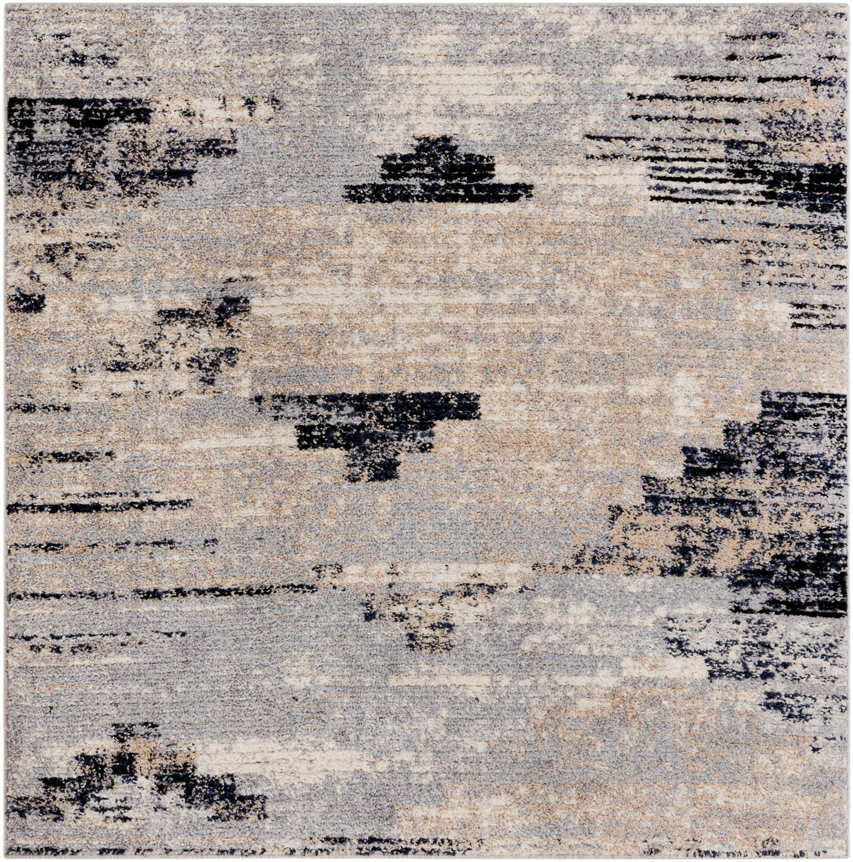 Santa Fe Trails Collection Area Rug -  Arroyo Square Gray  lifestyle 34