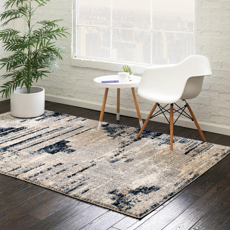 Santa Fe Trails Collection Area Rug -  Arroyo Rectangle Gray  lifestyle 8