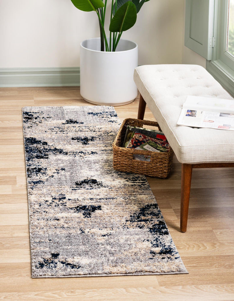 Santa Fe Trails Collection Area Rug -  Arroyo Runner Gray  lifestyle 46