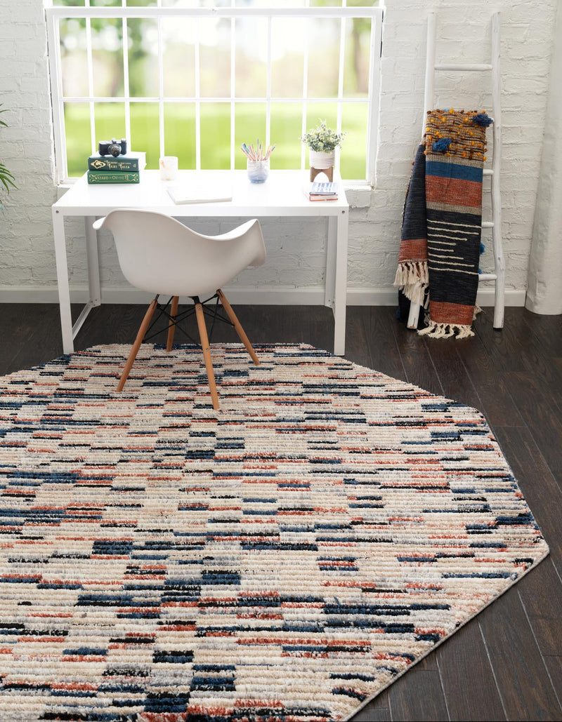 Santa Fe Trails Collection Area Rug -  Cimarron Octagon Multi  lifestyle 28