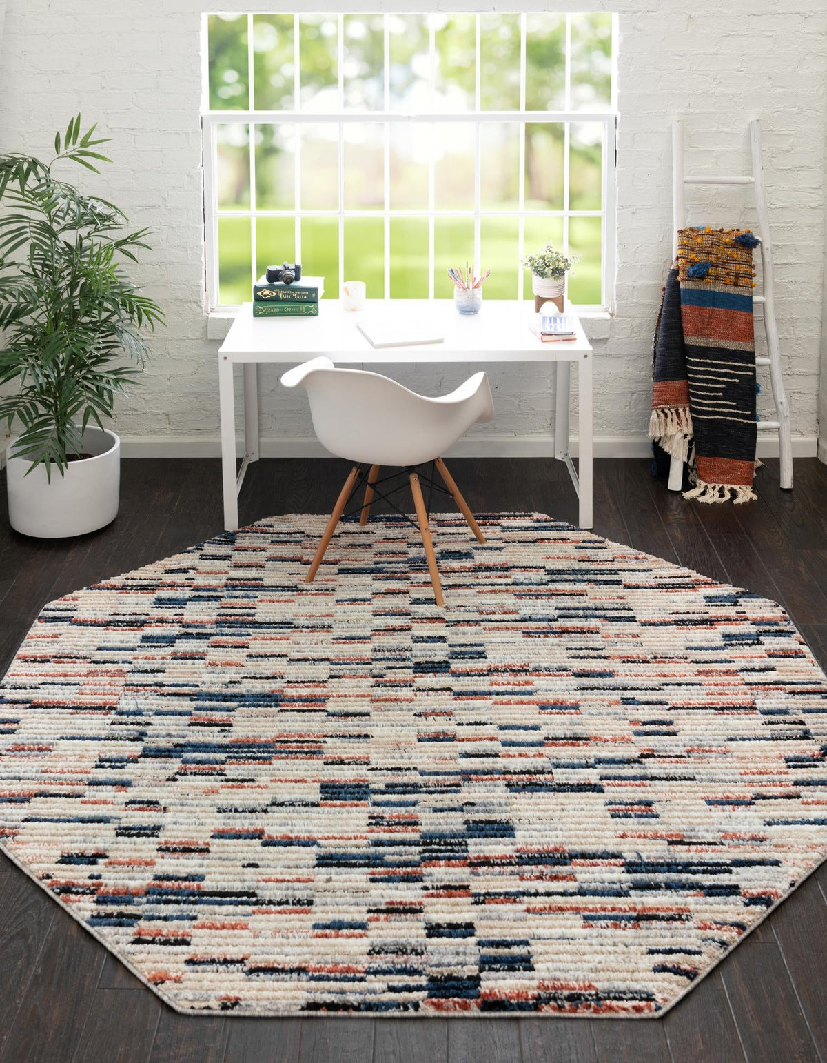 Santa Fe Trails Collection Area Rug -  Cimarron Octagon Multi  lifestyle 33