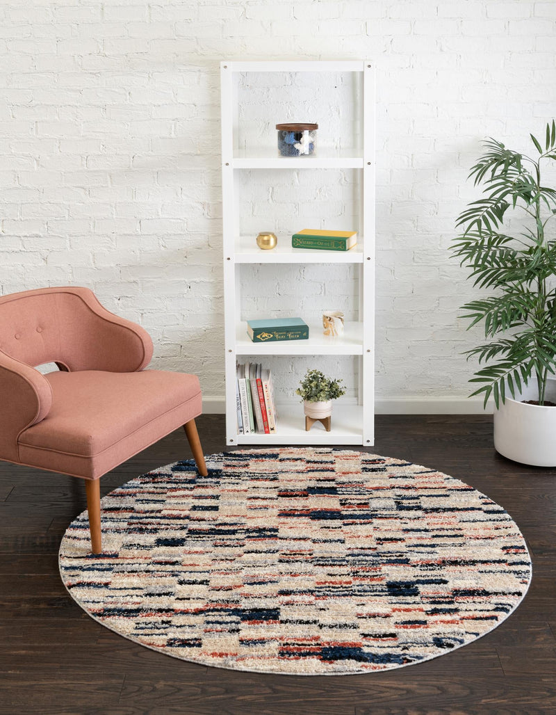 Santa Fe Trails Collection Area Rug -  Cimarron Round Multi  lifestyle 34