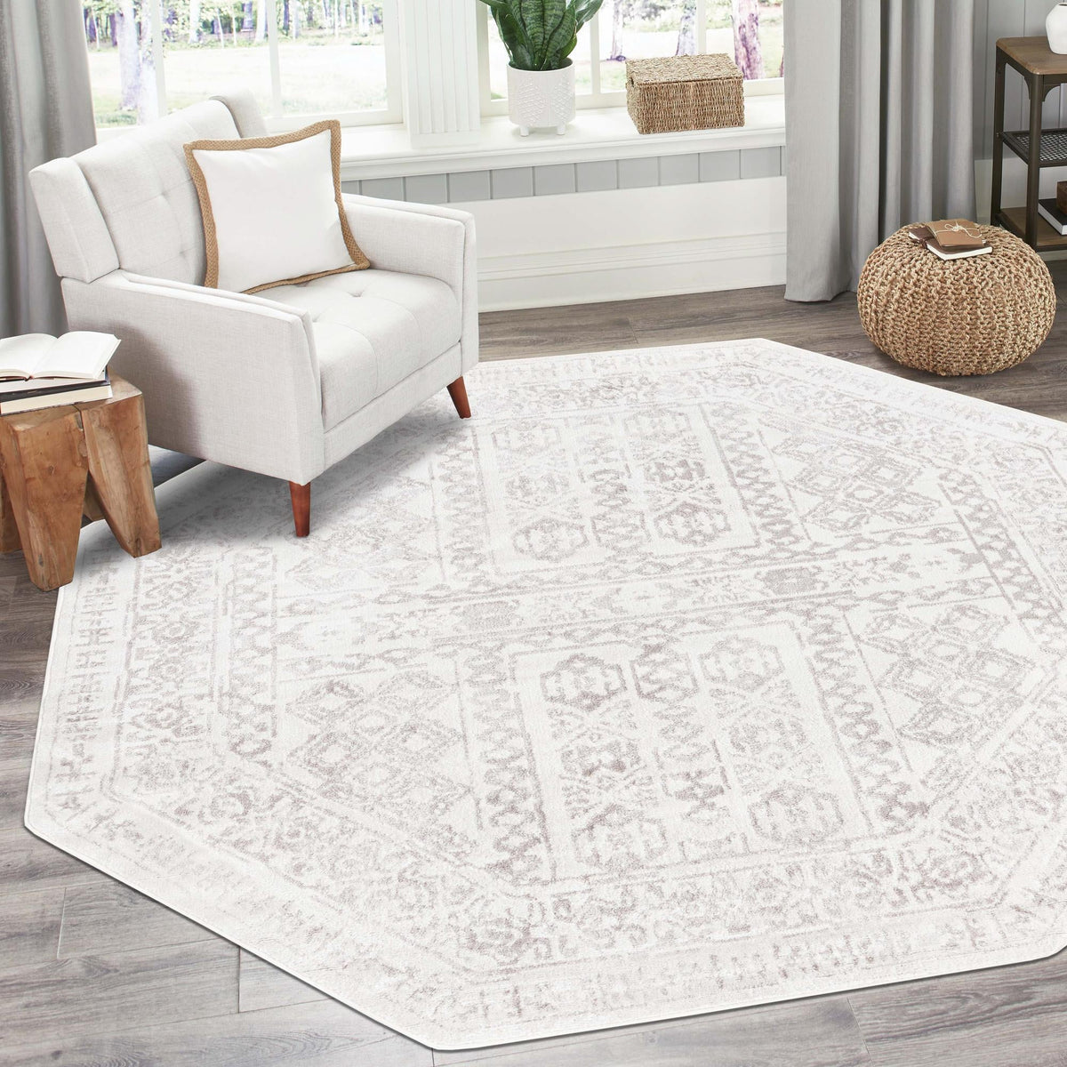 Cambridge Classics Collection Area Rug - Kendall (Cream) Octagon Cream  lifestyle 44